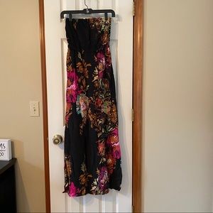 Xhilaration Floral Patterned Sleeveless Maxi Dress
